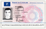 Permis de conduire carte image France