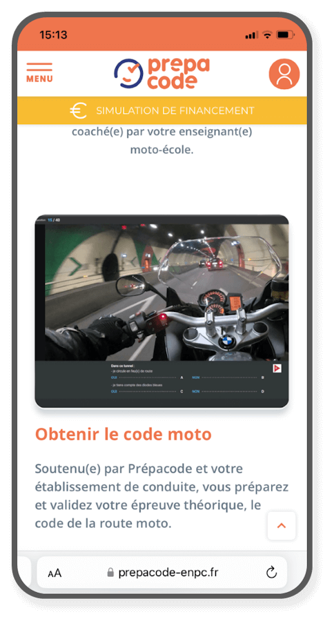 Prépacode moto ETM Perpignan So-Permis